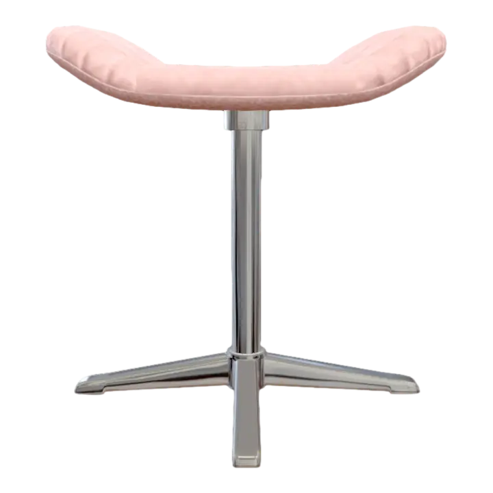 Modern Stainless Steel Metal Base Pink Fabric Curved Cushion Chair-Chair 3D model preview on Freecreat