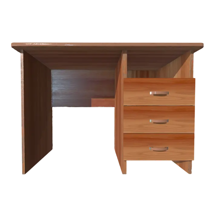 Home Bedroom Full Dark Oak Solid Wood Desk Computer Desk Drawer Table 3D model preview on Freecreat