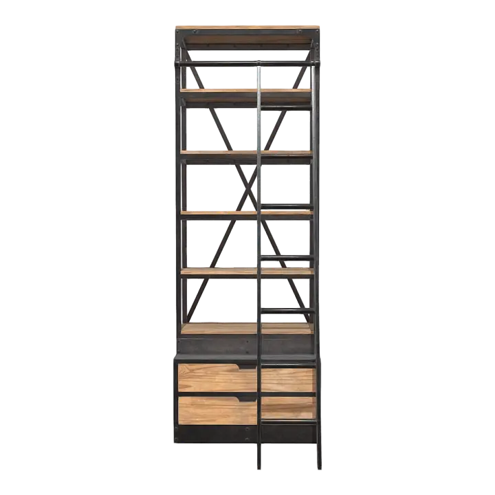 Office household multi-functional multi-layer metal frame oak solid wood board drawer frame climbing stair frame 3D model preview on Freecreat
