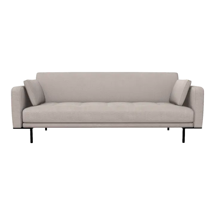 Nordic Living Room Metal Sofa Legs Grey Brown Fabric Backrest Armrest Multi-Person Sofa 3D model preview on Freecreat