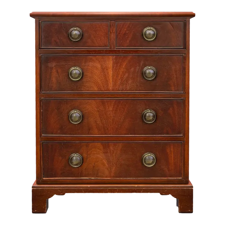 Nordic Home Metal Grip Red Walnut Solid Wood Chest of Drawers Cabinet Storage Cabinet 3D model preview on Freecreat