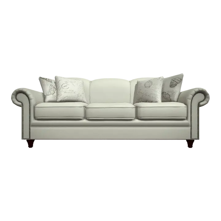 Cape Town Home Red Heart Solid Wood Sofa Foot creamy-white Fabric Three-Seat Backrest Armrest Sofa 3D model preview on Freecreat