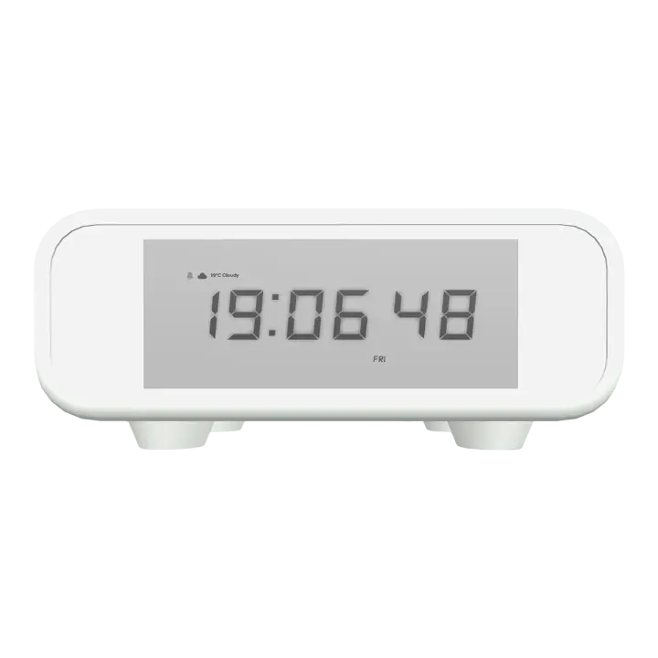 Modern home bedside display weather temperature button electronic alarm clock 3D model preview on Freecreat