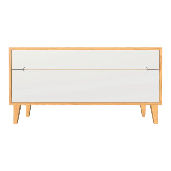Living room oak solid wood white tile drawer TV cabinet 3D model preview on Freecreat
