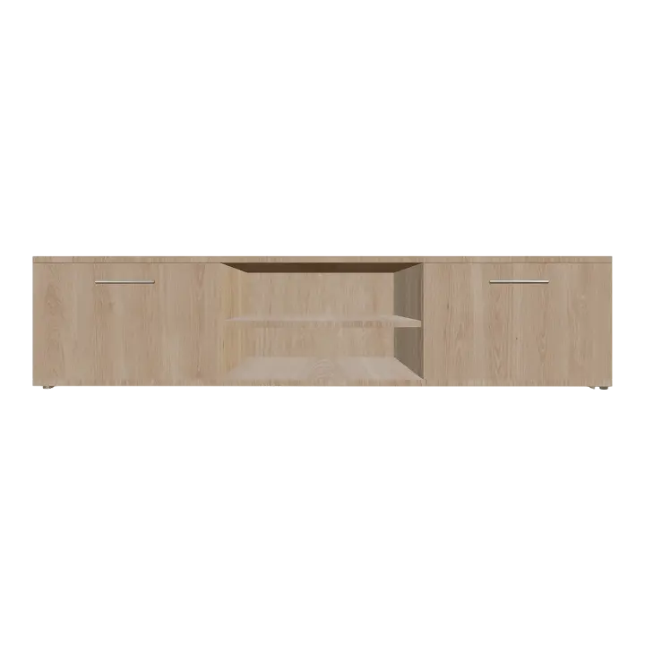 Household oak long cabinet TV cabinet storage cabinet 3D model preview on Freecreat