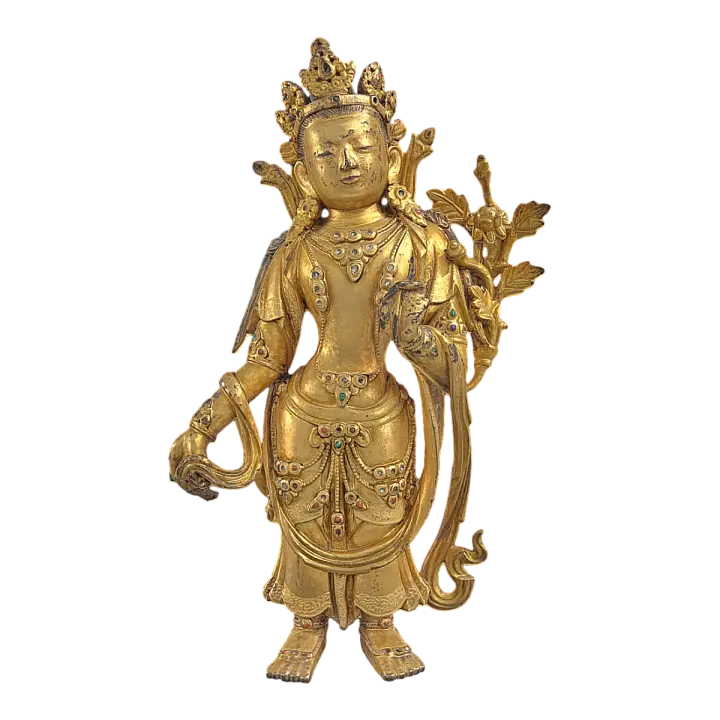 18th century Chinese gold-plated bronze statue of Bodhisattva 3D model preview on Freecreat