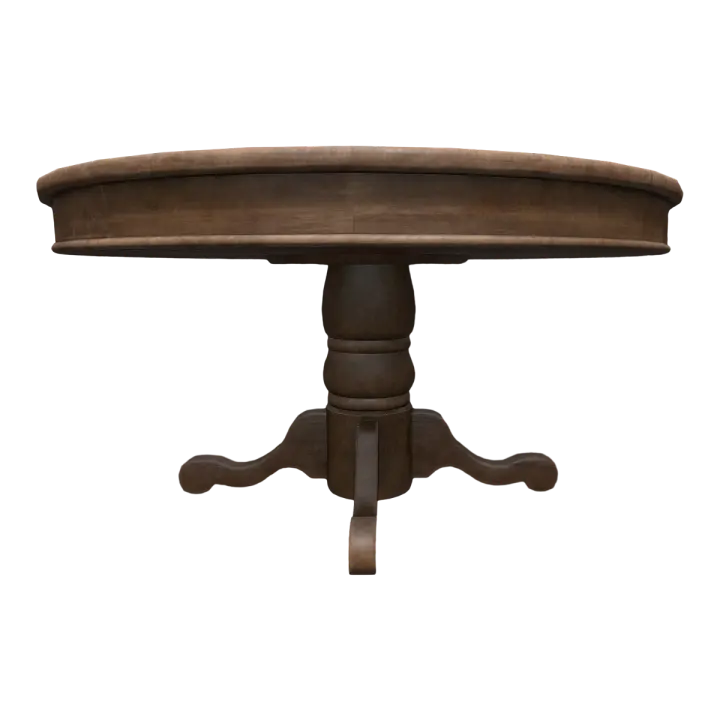 American household black walnut conference round table dining table - no tablecloth 3D model preview on Freecreat